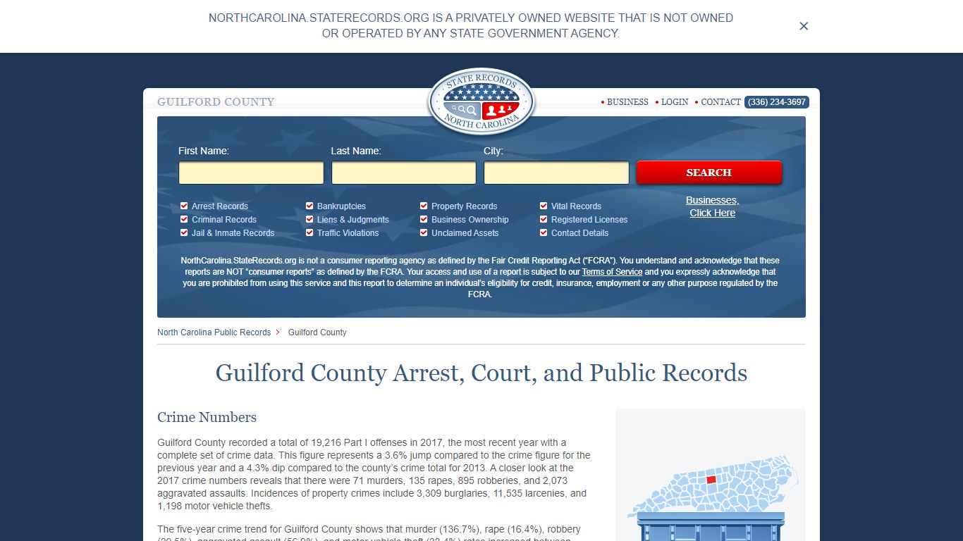 Guilford County Arrest, Court, and Public Records